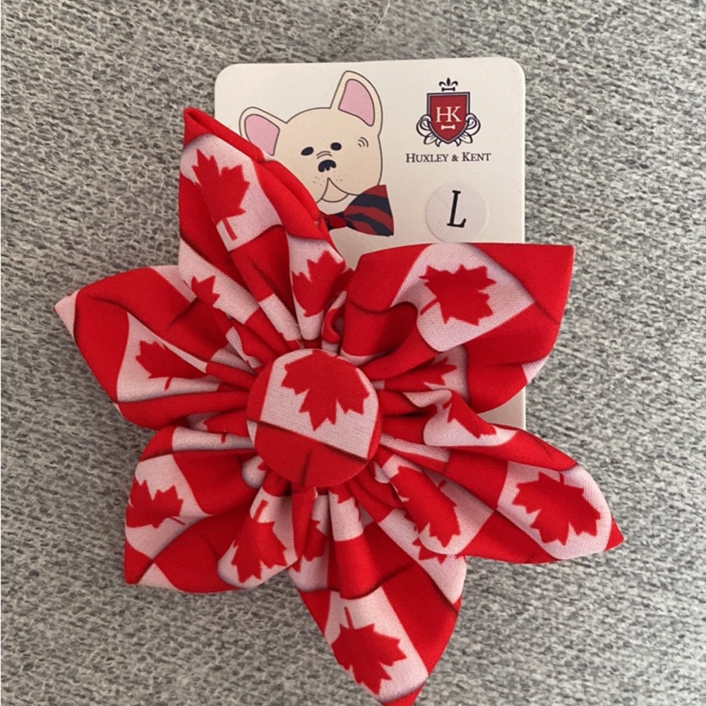 HUXLEY & KENT PINWHEEL CANADA bow for dog, size Large
